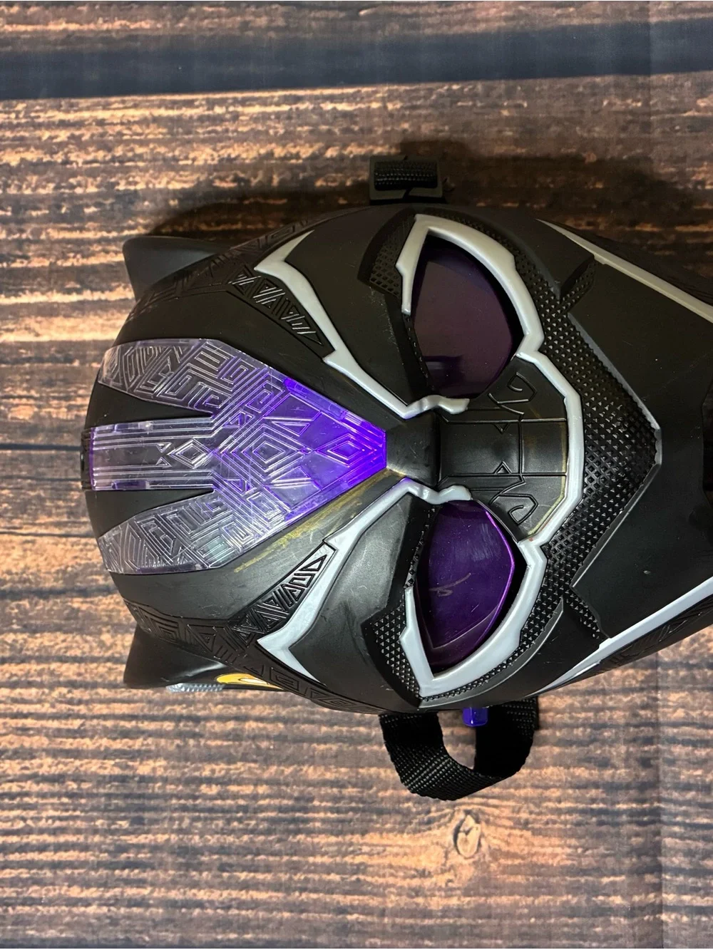 Black Panther Mask with Purple Lenses